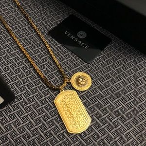 Authentic Versace Medusa Necklace Tag